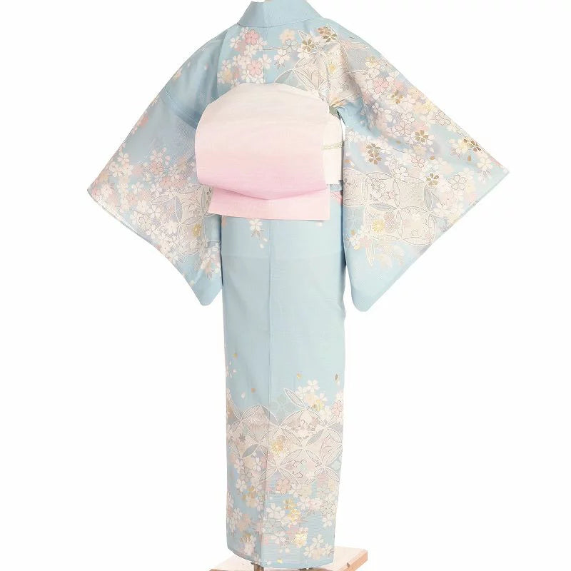 絽 総刺繍 葡萄 お仕立て上がり品 夏着物 トールサイズ 訪問着 6516