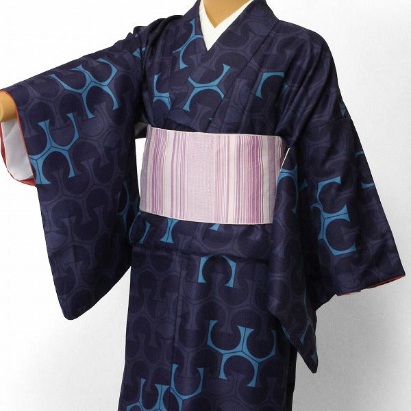 着物 レンタル セット Mサイズ レディース 紺・亀甲くずし – みやこもん