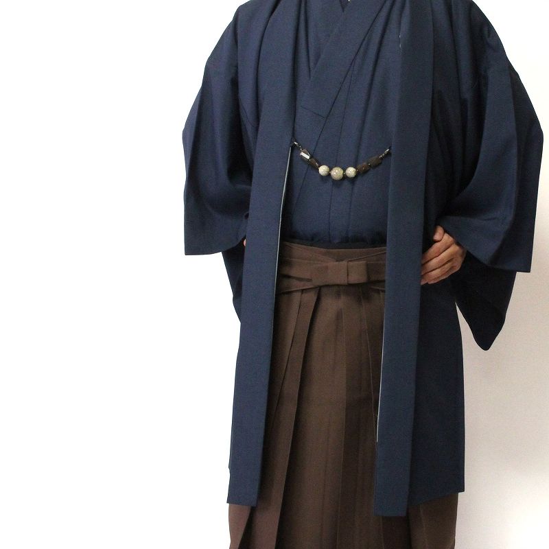 袴 紺色 キッズ 110前後 股下65cm - 和服