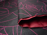 着物レンタル春秋冬用レディース袷小紋セット「Lサイズ」黒・モダン・バラhiromichinakanoの画像の4