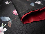 着物レンタル春秋冬用レディース袷小紋セット「Mサイズ」黒・アールヌーボーhiromichinakanoの画像の4