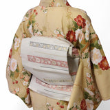 着物レンタル春秋冬用レディース袷小紋京袋帯(白)セット「Lサイズ」ベージュ・菊和服和装七五三/卒園式/卒業式母ママの画像の3