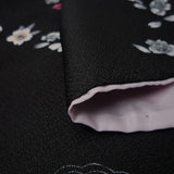 着物レンタル春秋冬用レディース袷小紋京袋帯セット「Mサイズ」黒・桜・モノトーンの画像の4