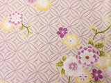 着物レンタル春秋冬用レディース袷小紋セット「Sサイズ」淡ピンク・七宝・桜の画像の3