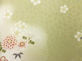 着物レンタル春秋冬用レディース袷小紋セット「Lサイズ」薄緑・菊竹桜の画像の3