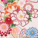 振袖レンタル成人式「Mサイズ」白ピンク流水菊桜水引着付け簡単卒業式結婚式の画像の5