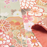 訪問着レンタルトールサイズ「XLサイズ」薄緑牡丹・貝桶着物+袋帯セット着付け簡単ワンタッチレンタル七五三・卒業式卒園式入学式の画像の5