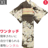 七五三訪問着レンタルトールサイズ母親ママ「XLサイズ」憲法色花七宝小桜散らし披露宴パーティーの画像