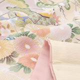 訪問着レンタル七五三母親卒業式入学式「Lサイズ」白クリーム牡丹四季花七宝シルジェリーフルセットワンタッチ簡単の画像の5