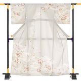 訪問着レンタル七五三母卒業式入学式お宮参り「XSサイズ」薄グレー菊松星七宝フルセットワンタッチ簡単の画像の2