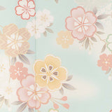 訪問着レンタル七五三母卒業式入学式お宮参り「Lサイズ」水色桜づくし花菱フルセットワンタッチ簡単の画像の5