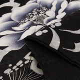 訪問着レンタルワンタッチ「Sサイズ」黒大ツバキ大桜銀彩パーティー舞台衣装ドレス着付け簡単着物の画像の6