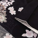 七五三訪問着レンタルワンタッチ母親ママ「XSサイズ」黒桜雪輪入学式卒園式簡単着付けの画像の6