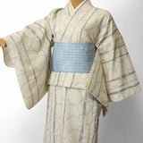 〔着物レンタル〕単衣レンタル(初夏・初秋用／女性用レディース単衣セット)「Mサイズ」白・雪輪の画像