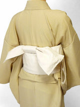 〔着物レンタル〕単衣レンタル(初夏・初秋用／女性用レディース単衣セット)「Mサイズ」ベージュ・蚊絣の画像の2
