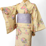 宅配レンタル単衣着物セット「Sサイズ」RYOKOKIKUCHI(初夏・初秋用／女性用レディース単衣)の画像