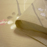 着物レンタル夏物名古屋帯セット(夏用・薄物・駒絽レディース)「Mサイズ」黄緑・萩の画像の4
