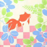 浴衣レンタル/ゆかたレンタル浴衣セット「Mサイズ」白パステル金魚花火大会夏祭りの画像の3