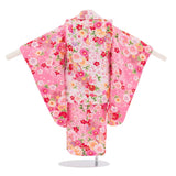 七五三2歳-3歳95サイズ女の子レンタル着物被布ピンク/白桜菊沙綾形の画像の2