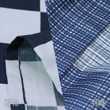 着物レンタル男「4Lサイズ」紺・市松／紺・重ね格子(初夏・初秋用／単衣)和服祭りトールの画像の4