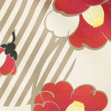 袴レンタル卒業式ワンタッチ「XXSサイズ3Sサイズ」卒業袴二尺袖ベージュ大ツバキ/茶くすみ系はかま簡単フルセット大学の画像の6