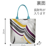 〔バッグレンタル〕和柄スクエアトートバッグ（銀・モダン）かばんの画像の2