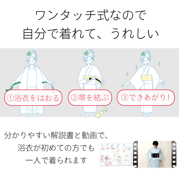 浴衣レンタル/ゆかたレンタル浴衣セット「Lサイズ」絽白緑ストライプ甘夏の説明画像5