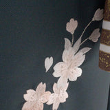 ワンタッチ小学校卒業式女の子簡単はかま「150サイズ」紫/袴モスグリーン四季花流水絵羽フルセット女子の画像の6