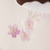 ワンタッチ小学校卒業式女の子簡単はかま「160サイズ」茶/袴オフホワイト友禅風＆水彩風大牡丹尽くしフルセット女子の画像の6