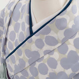 ワンタッチ小学校卒業式女の子簡単はかま「140サイズ」青グレー/袴アイスミント白ネコ水玉ドットフルセット女子の画像の5