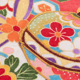 産着レンタルワンタッチ女の子「Fサイズ」薄紫桜四季花お宮参り百日祝いお食い初め初着簡単着付け50/60サイズの画像の4