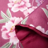 着物レンタル春秋冬用レディース袷小紋袋帯セット「Mサイズ」濃ピンクしだれ桜の画像の4