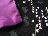 着物レンタル春秋冬用レディース袷小紋セット「Mサイズ」黒・小桜の画像の3
