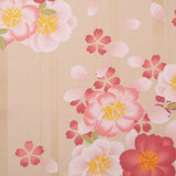 着物レンタル春秋冬用レディース袷小紋名古屋帯セット「Sサイズ」ベージュ・桜の画像の3