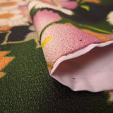 着物レンタル春秋冬用レディース袷小紋名古屋帯セット「Lサイズ」緑・なでしこ・桜の画像の4