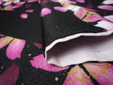 着物レンタル春秋冬用レディース袷小紋セット「Mサイズ」黒・細桜の画像の4