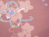 着物レンタル春秋冬用レディース袷小紋セット「Lサイズ」ピンク・大桜の画像の3