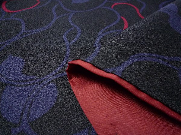 着物レンタル春秋冬用レディース袷小紋セット「Mサイズ」濃紺・ひょうたんの画像の4