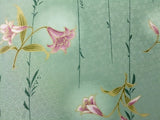 着物レンタル春秋冬用レディース袷小紋セット「XSサイズ」緑・柳・ユリの画像の3