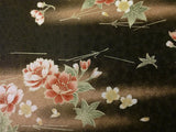着物レンタル春秋冬用レディース袷小紋セット「XSサイズ」黒・吹寄の画像の3