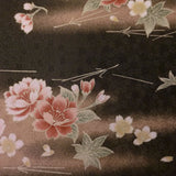 着物レンタル春秋冬用レディース袷小紋袋帯セット「XSサイズ」黒・吹寄の画像の3