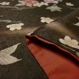 着物レンタル春秋冬用レディース袷小紋袋帯セット「XSサイズ」黒・吹寄の画像の4