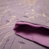 着物レンタル春秋冬用レディース袷小紋京袋帯セット「Mサイズ」紫・ススキの画像の4