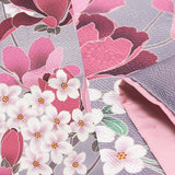訪問着レンタル「Sサイズ」薄紫モクレン・桜着物+袋帯セット着付け簡単自分で着られるワンタッチ着物和服レンタル卒園式・入学式パーティー用の画像の5
