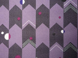 宅配レンタル単衣着物セット「Lサイズ」紫・矢絣(初夏・初秋用／女性用レディース単衣)の画像の3