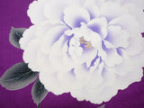 浴衣レンタルセットMサイズレディース紫大牡丹ワンタッチ着付け簡単の画像の3