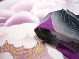 浴衣レンタルセットMサイズレディース紫大牡丹ワンタッチ着付け簡単の画像の4