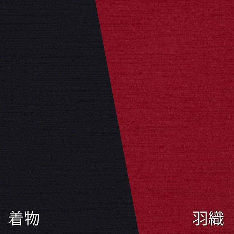 着物レンタル男メンズ「Mサイズ」黒赤(春秋冬用／袷)撮影舞台落語衣装七五三父の画像の3