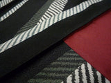 羽織レンタル（女性用・レディース）「フリーサイズ／Fサイズ」黒・縦縞(着物・はおりレンタルオプション)の画像の4