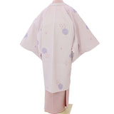 羽織レンタルオプション淡ピンク・雪輪とび柄文フリーサイズの画像の2
